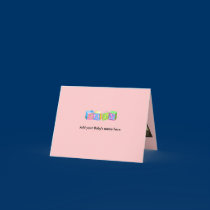 Pink Baby Announcement cards