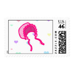 Pink Baby Bonnet Stamps