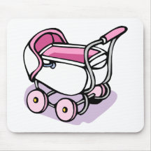 pink baby buggy mousepads