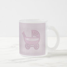 pink baby buggy mug
