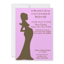 Pink Baby Bump Invitation