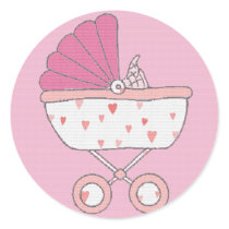 Pink Baby Carriage Sticker by bwmedia Pink Baby Carriage Sticker