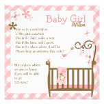 Pink Baby Crib Invitations