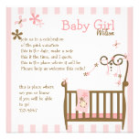 Pink Baby Crib Invitations