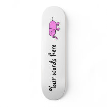 Pink baby elephant custom skate board