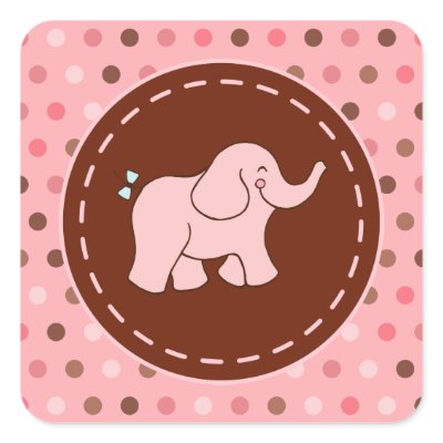 Baby Pink Elephant on Cute Pink Baby Elephant Decorates These Stickers The Design Is From