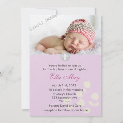 Baby Girl Baptism Gifts on Pink Baby Girl Christening Invitation By Cards By Cathy