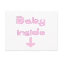 Pink Baby Inside postcards by maternity Pink Baby Inside postcards