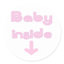 Pink Baby Inside stickers