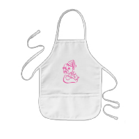 Pink baby outline apron