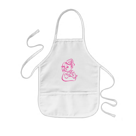 Pink baby outline apron