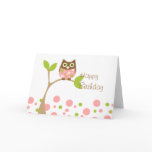 Pink Baby Owl Cards