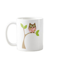 Pink Baby Owl Coffee Mug
