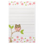 Pink Baby Owl Custom Stationery