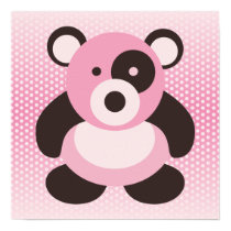 Pink Baby Panda Bear posters