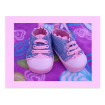 Pink Baby postcards Personalize Girl's Shoes