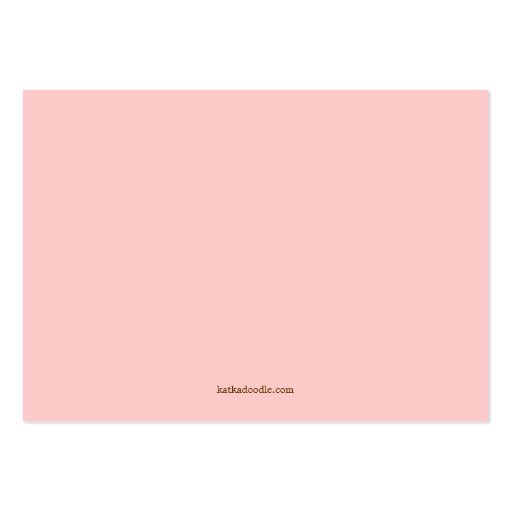 Pink Baby Shower Book Insert Request Card for Girl Business Cards (back side)