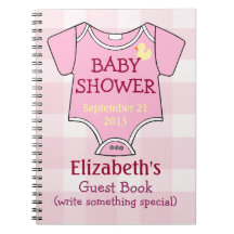 Pink Baby Shower Guestbook Journals