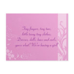Pink baby shower invitation post card
