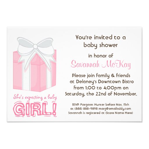 Pink Baby Shower - Modern Mommy Baby Bump Custom Announcement
