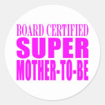 Pink Baby Showers Gifts : Super Mother to Be Sticker