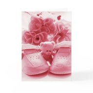 Pink Baby Thank you Card card