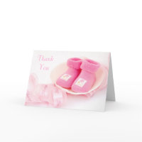 Pink Baby Thank you Card card