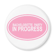 Pink Bachelorette Party in Progress Tees Gifts magnets