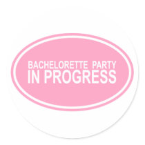 Pink Bachelorette Party in Progress Tees Gifts stickers
