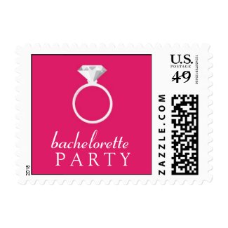 Pink Bachelorette Party Small Stamp