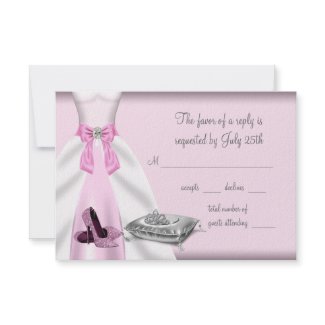 Pink Ball Gown High Heel Shoes Pink Quinceanera RS invitation