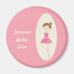 Pink Ballerina 1 Ballet Star Magnet