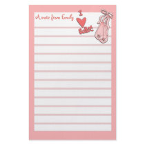 Pink Ballet Note Paper stationery