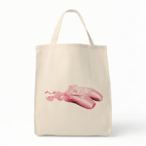 Pink Ballet Shoes Canvas Bags