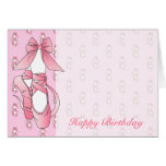 Pink Ballet Shoes Birthday Cards