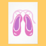 Pink ballet shoes invitations