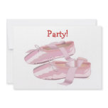 Pink Ballet Shoes Slippers Personalized Announcements