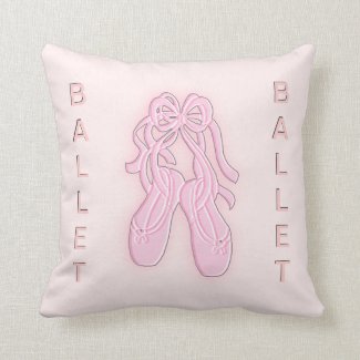 Pink Ballet Slippers American Mojo Pillow