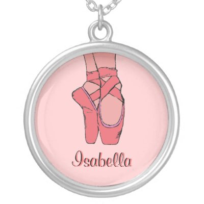 Girls  Ballet Shoes on Pink Ballet Slippers Girls Ballerina Necklace By Csinvitations