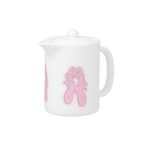 Pink Ballet Slippers Tea Pot