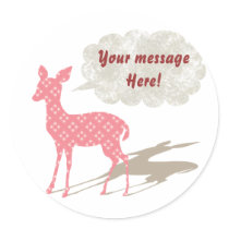 Pink Bambi All Purpose Custom Sticker