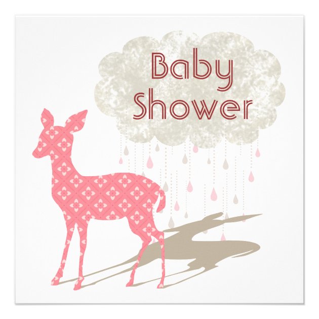 bambi baby shower invitations