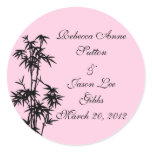 Pink  Bamboo Wedding Stickers