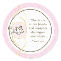 Pink Baptism/Christening Favour Sticker sticker