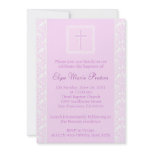 Pink Baptism/Christening Invitation