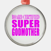 Pink Baptisms & Birthdays : Super Godmother Christmas Ornaments