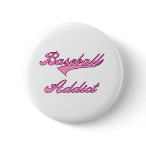 Pink Baseball Addict buttons by sport_shop Pink Baseball Addict buttons