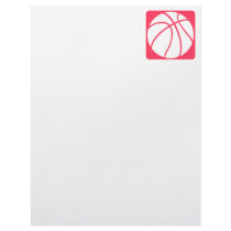 Pink basketball customized letterhead