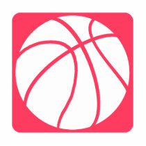 Pink basketball acrylic cut outs