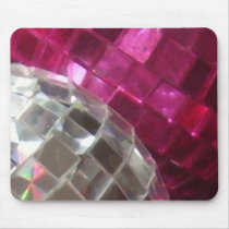 Pink Baubles mirror ball mousepad